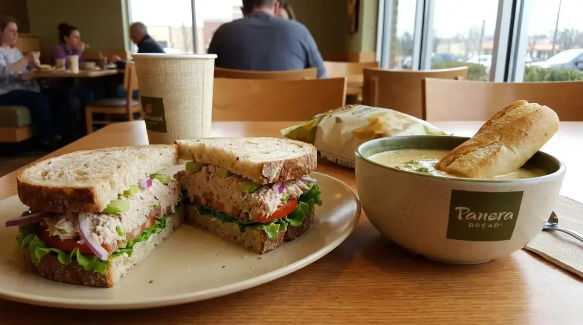 A Panera sandwich and soup, the kind of order that gets delivered