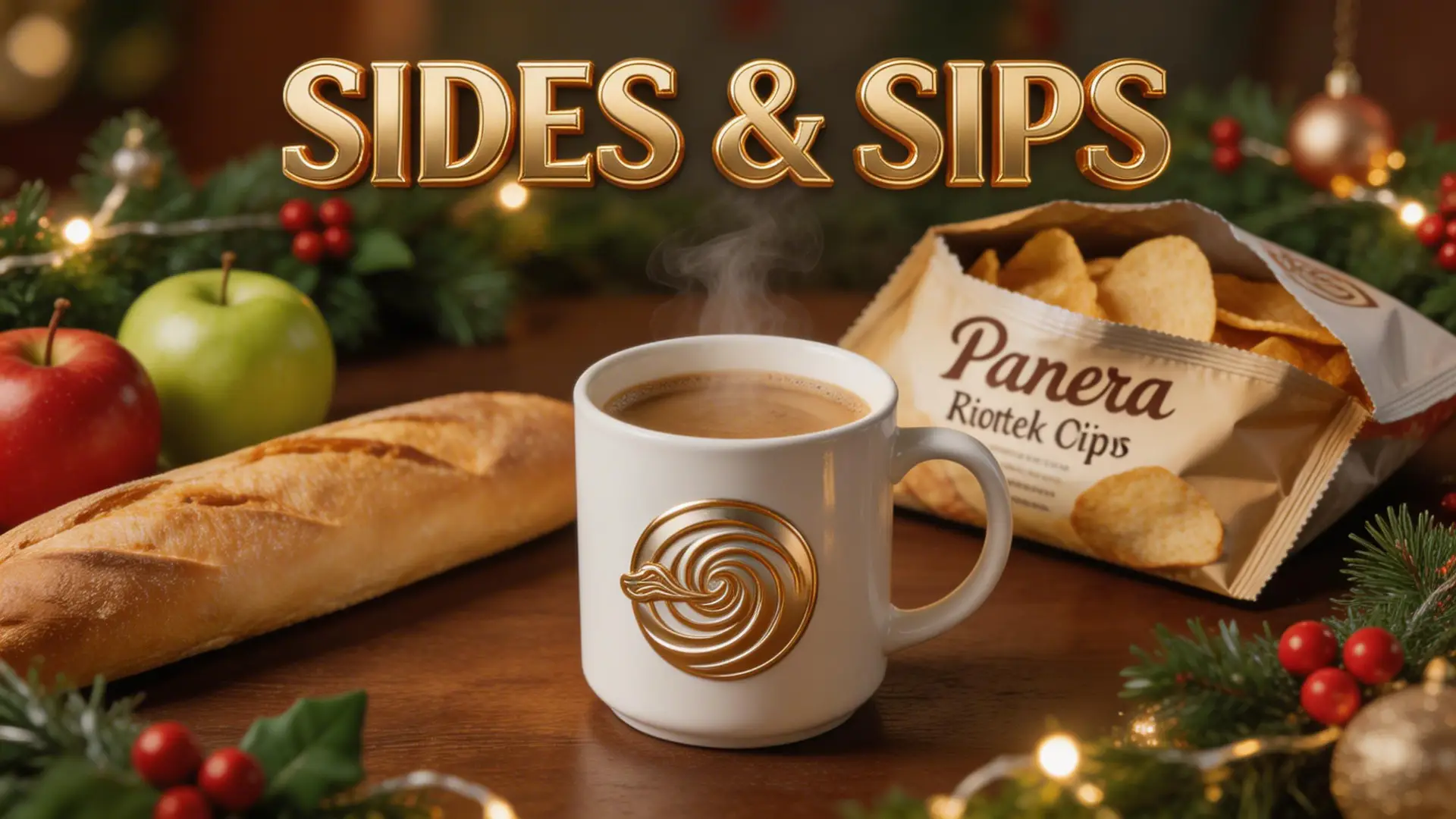 Panera Bread Christmas Sides and Sips - Festive Coffee and Baguettes