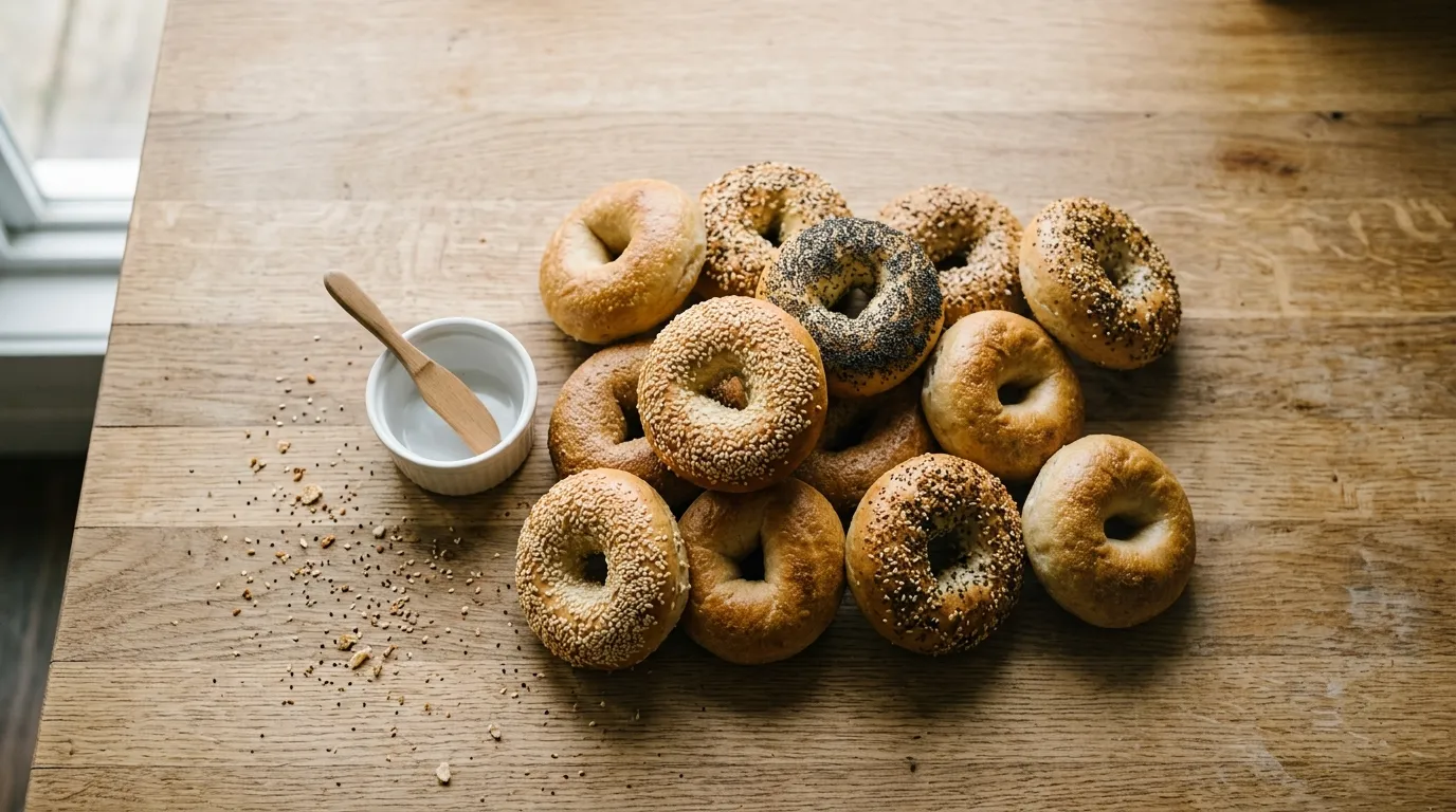 Panera Baker's Dozen Bagels: 13 bagels. Cream cheese tubs sold separately from the sides & spreads menu.