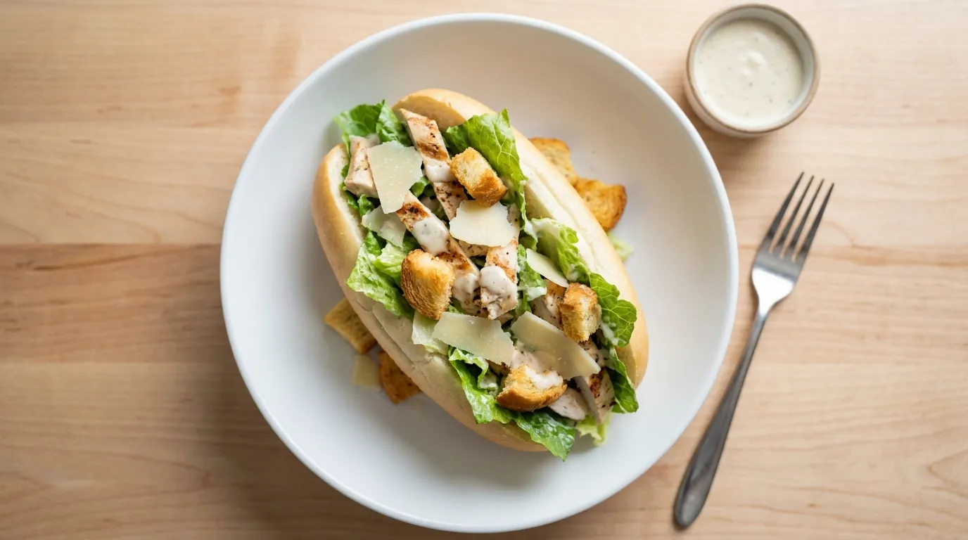 Panera Caesar Salad Stuffer with Chicken with price and calories 2026 menu