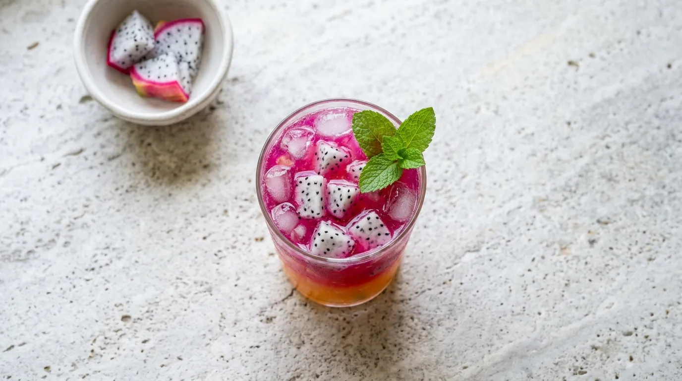 Panera Dragonfruit Sunset Energy Refresher - Naturally Flavored with price and calories 2026 menu