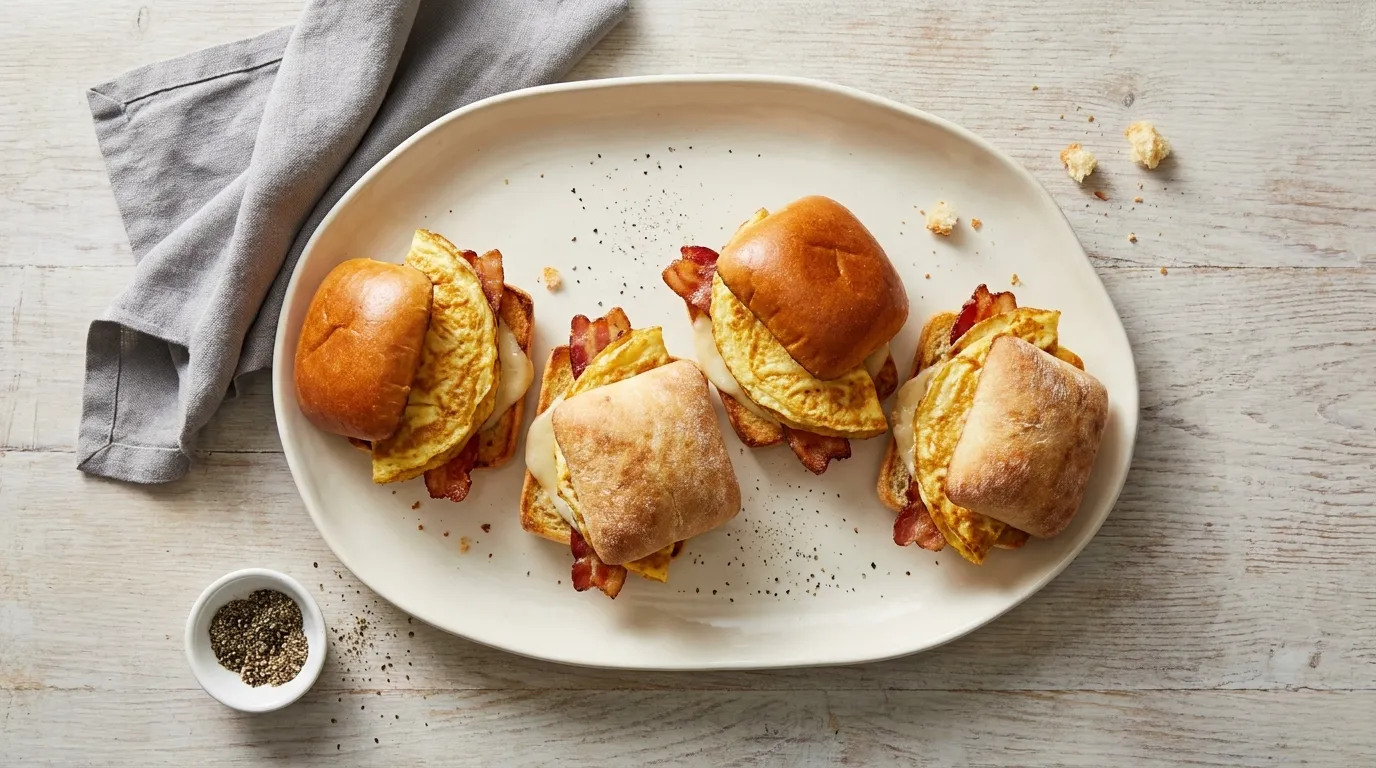 Panera Egg Sandwich Feast: Breakfast for the whole family, includes 4 egg sandwiches.