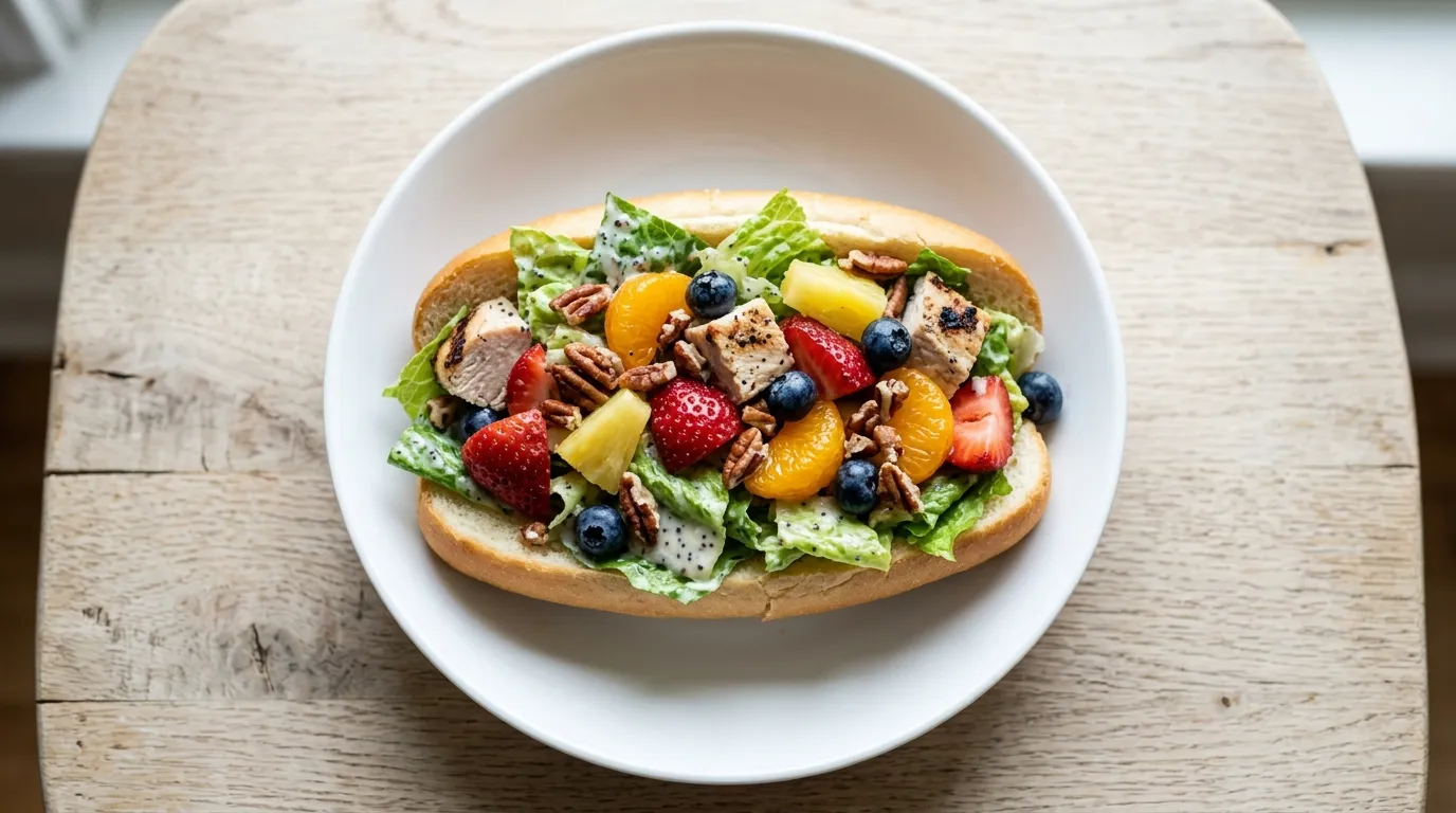 Panera Strawberry Poppyseed Chicken Salad Stuffer with price and calories 2026 menu