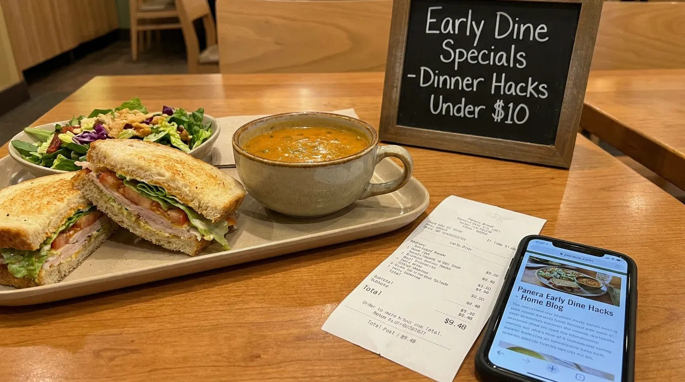 Panera Early Dine Specials - Delicious dinner entree combinations under $10 at Panera Bread