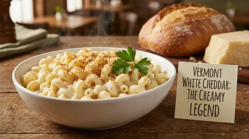 Panera Mac and Cheese - Creamy Vermont White Cheddar with shell pasta in a bread bowl