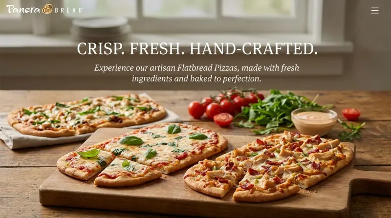 Panera Pizza & Flatbread Menu 2026 - Stone-fired artisan flatbreads
