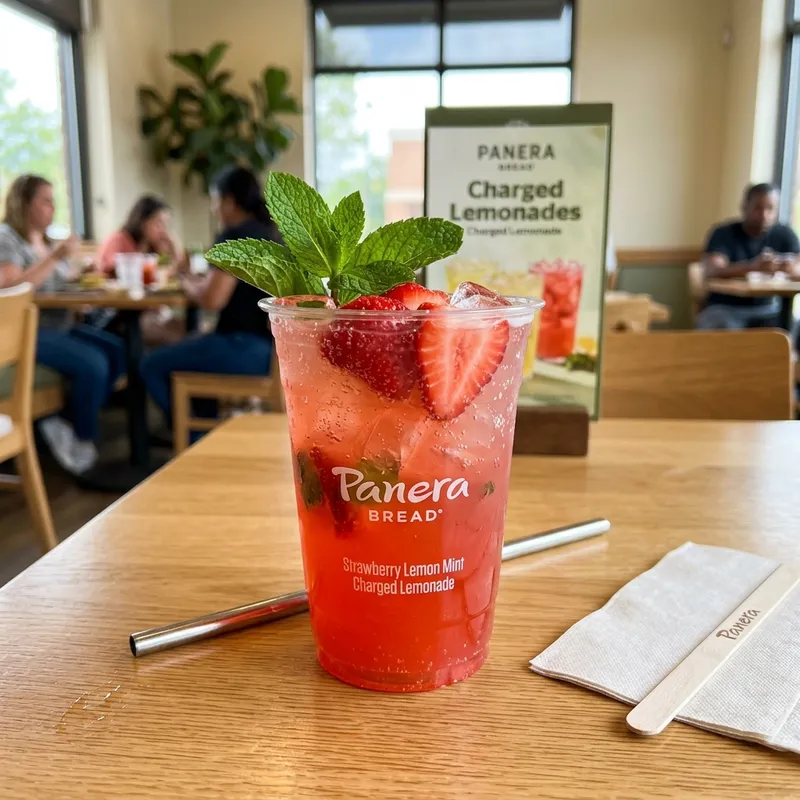 Panera Strawberry Lemon Mint Charged Lemonade